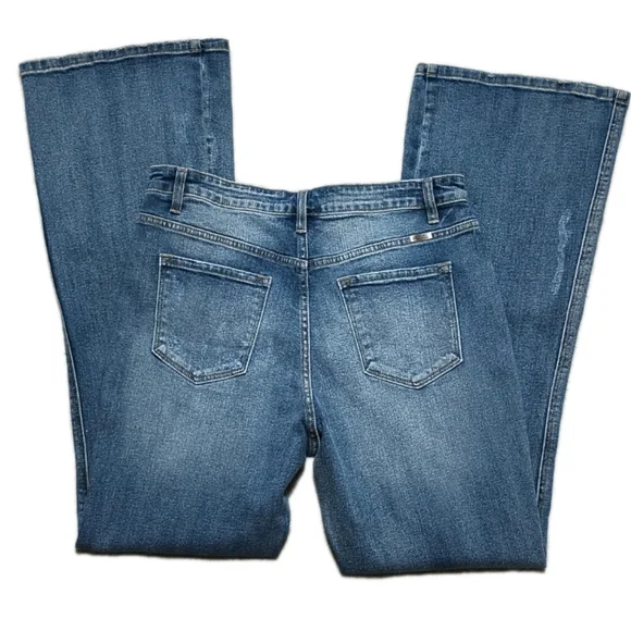 NWT KanCan Luke High Rise Flare Jeans Women's 31" Distressed Faded Stretch NEW! - Picture 5 of 10